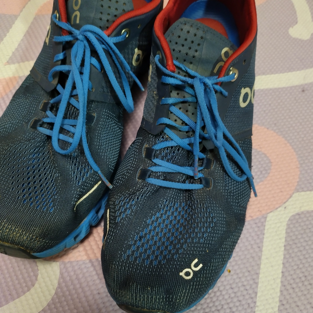 On Cloud Blue Maroon Sneakers - Size 11.5